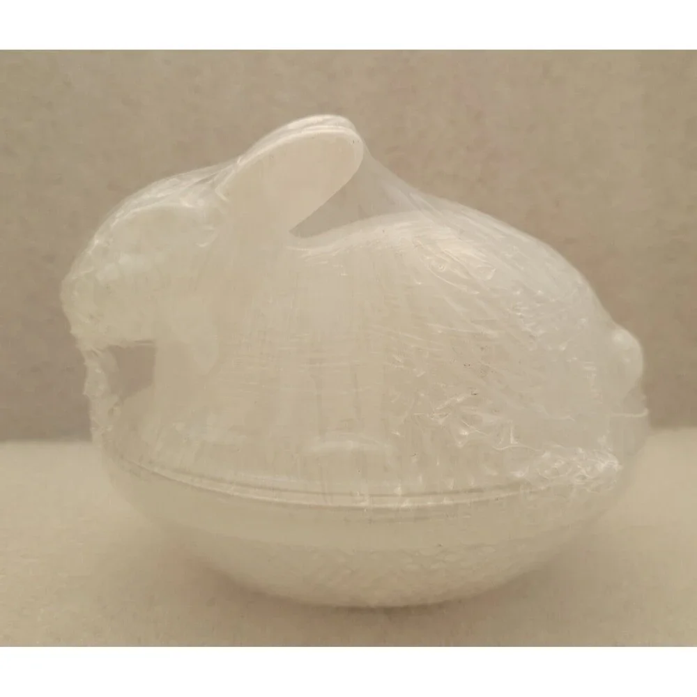 Easter Glass Bunny Container White Covered Candy Dish Target Bullseye Playground